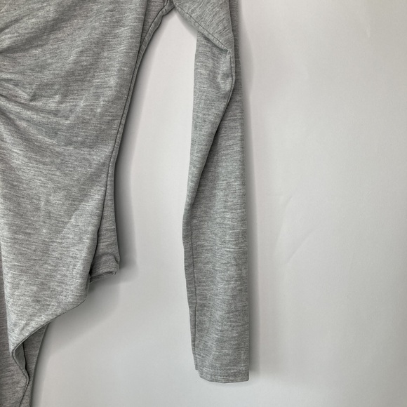 PrettyLittleThing Shape Grey Jersey Ruched Long Sleeve Bodysuite Size Medium - Picture 4 of 8